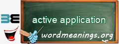 WordMeaning blackboard for active application